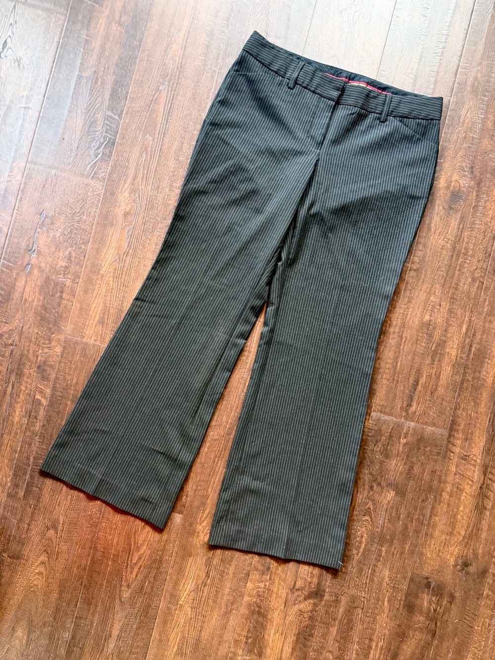 Women's Black Pinstripe Tailored Trouser